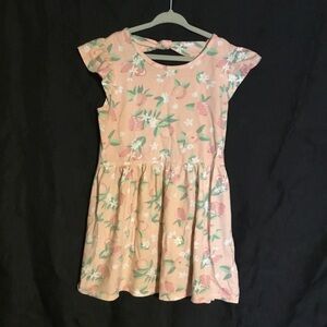 Freestyle Peach Floral Kids Dress